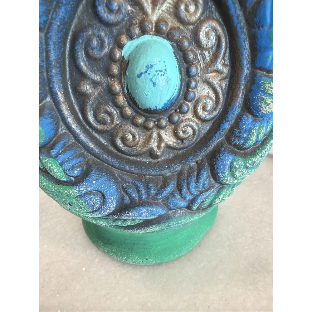 Vintage Heavy Ceramic/stone Like Turquoise/green Wine Decanter GWB002